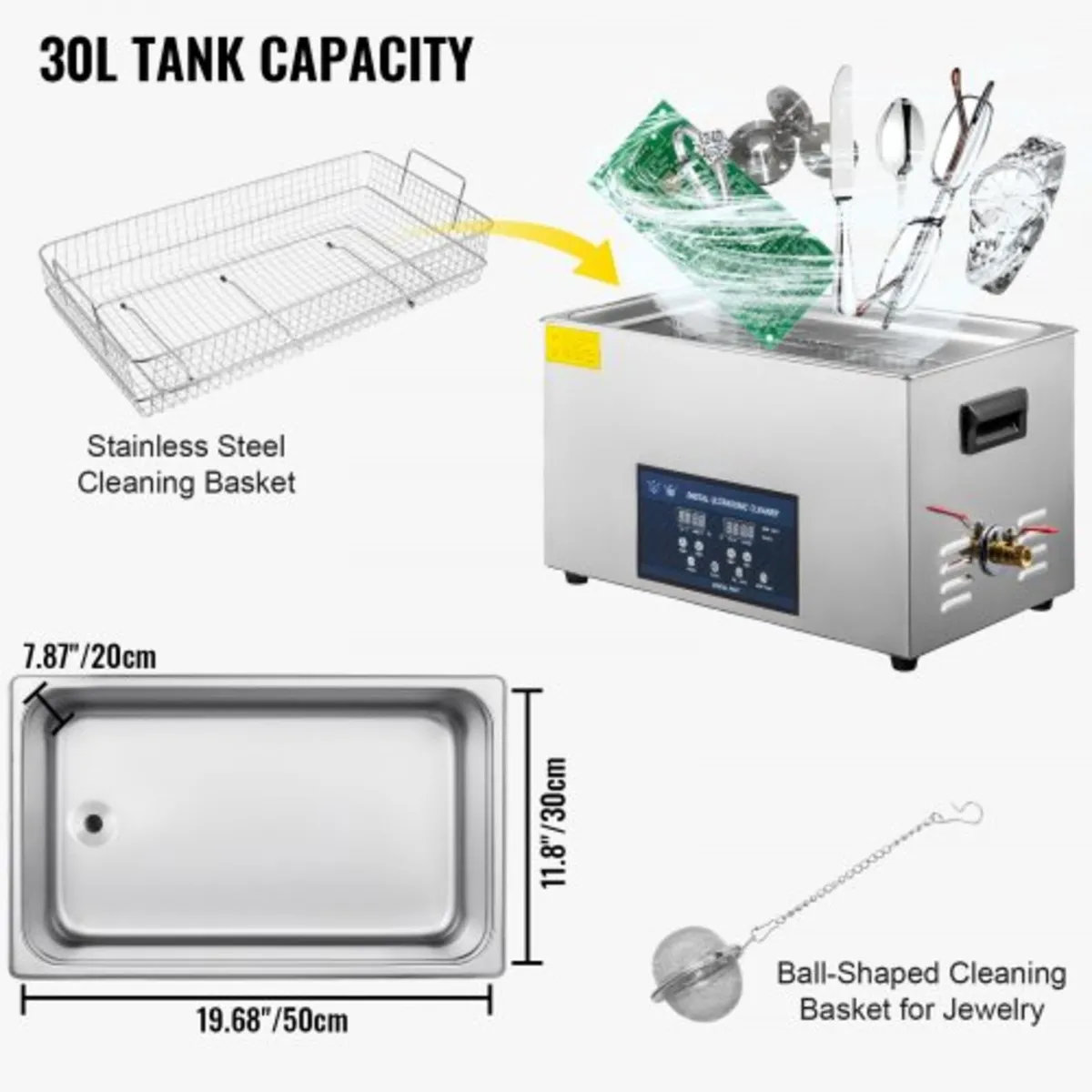 30L Ultrasonic Cleaner Dual Frequency Ultrasonic C - Image 3