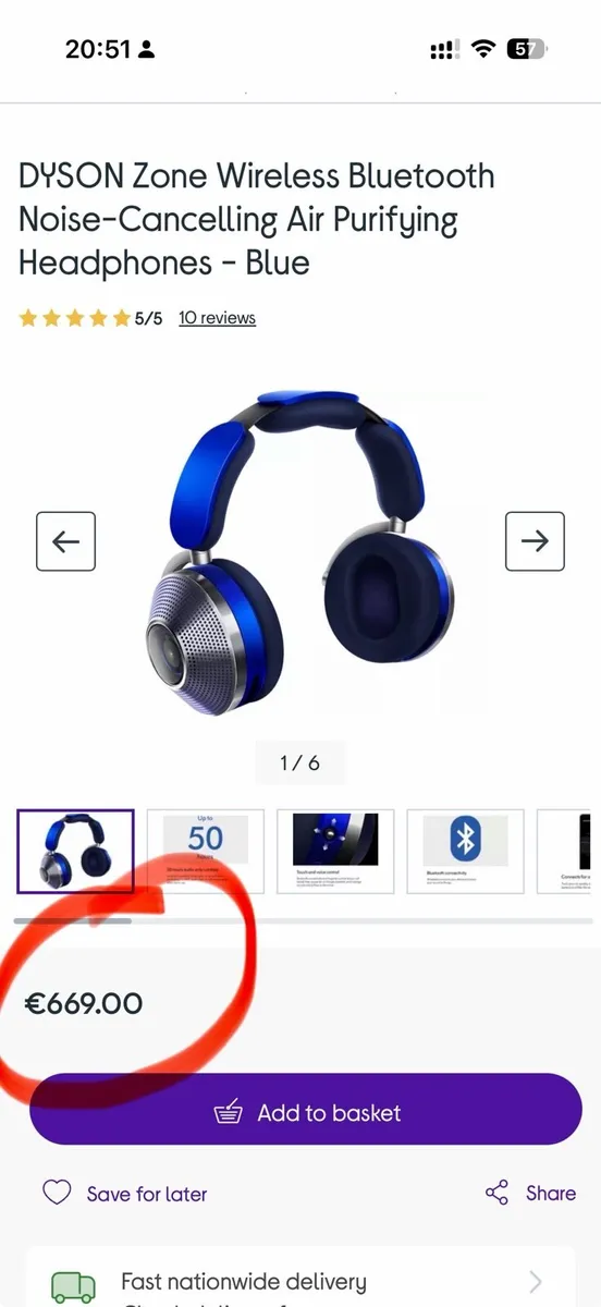 Dyson Zone Headphones New! Original! (Shop D15) - Image 2