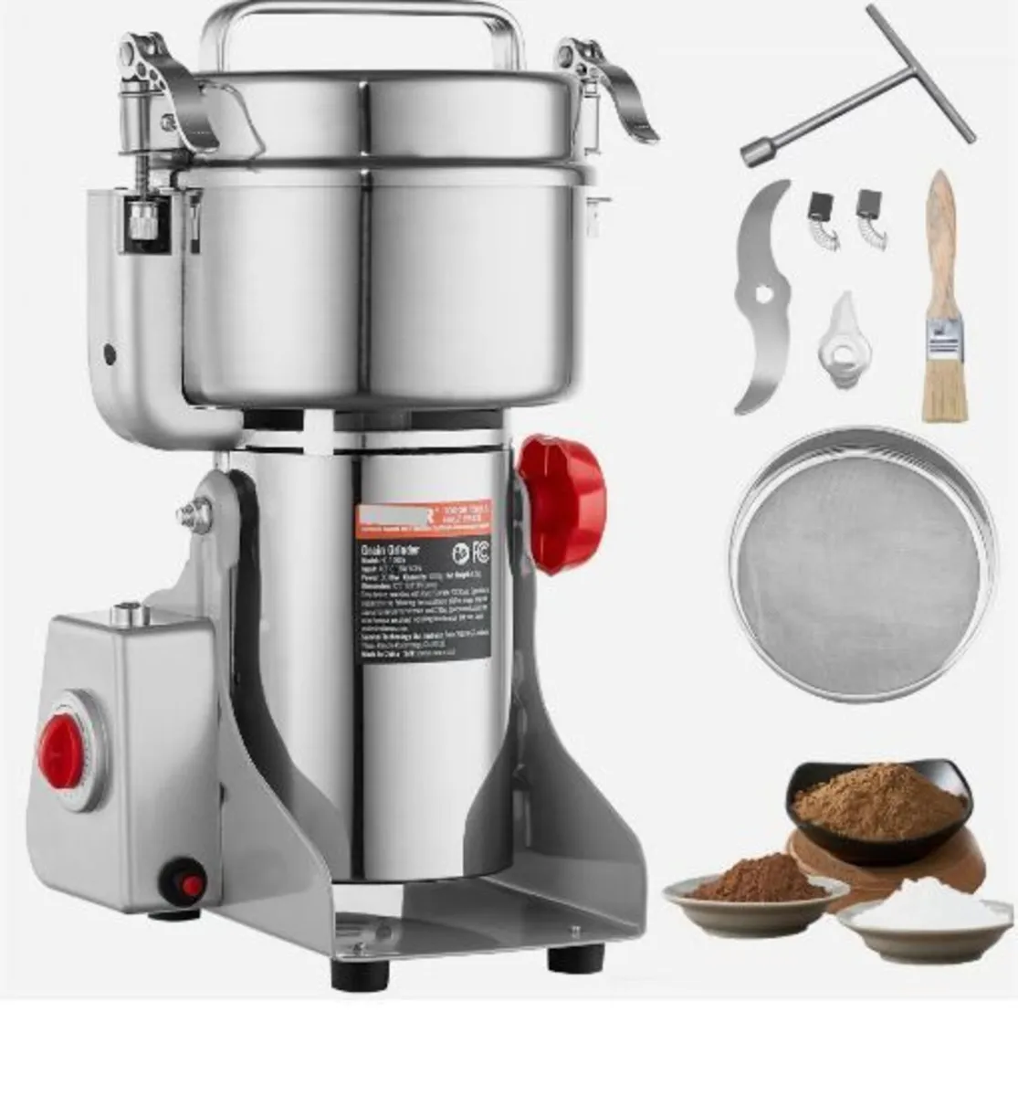 1000g Electric Grain Mill Grinder, High Speed 3000 - Image 1