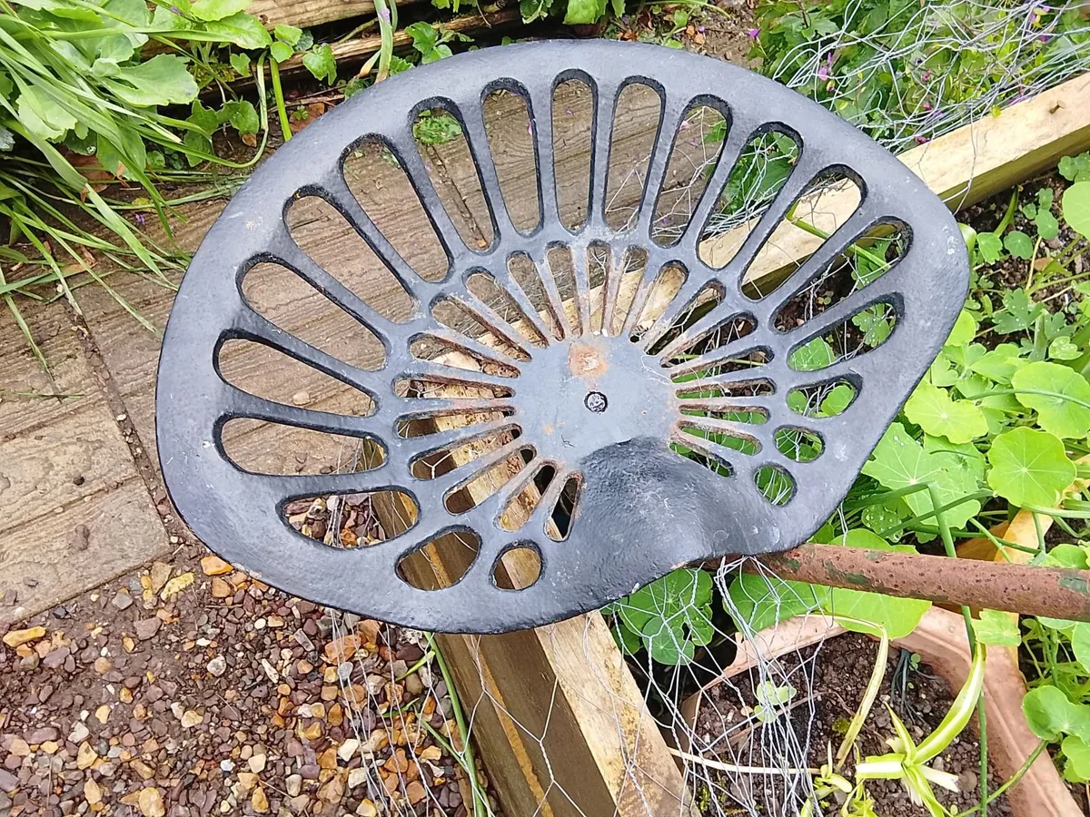 Antique cast iron seat - Image 2