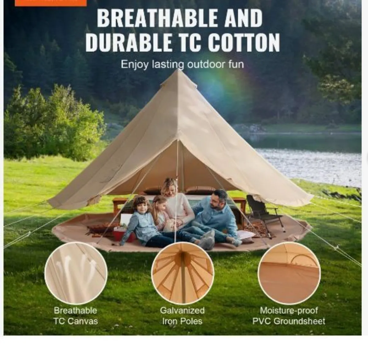 Canvas Bell Tent, 4 Seasons - Image 3