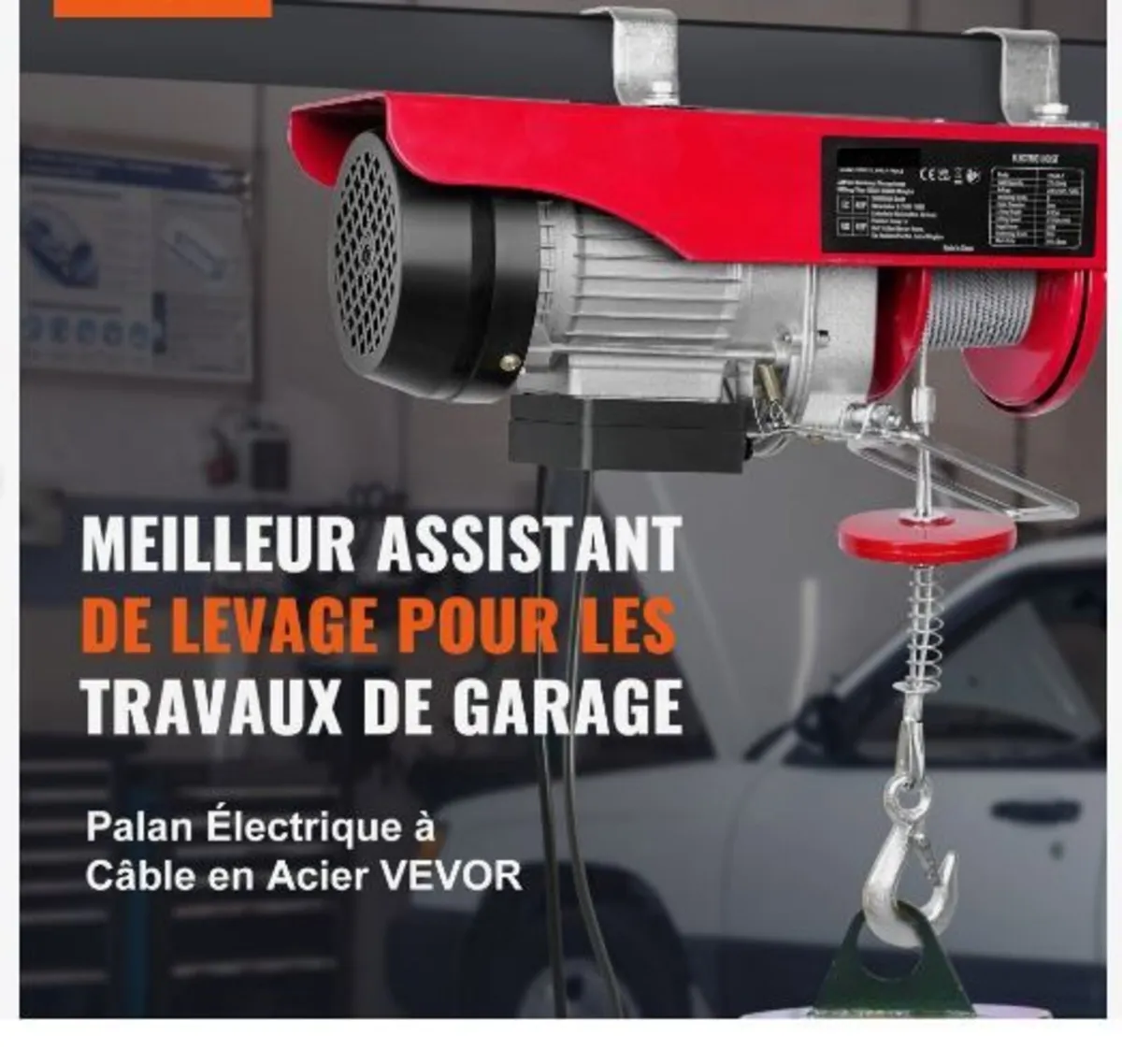 Electric Hoist, 249.5 kg Lifting Capacity, 510W - Image 3