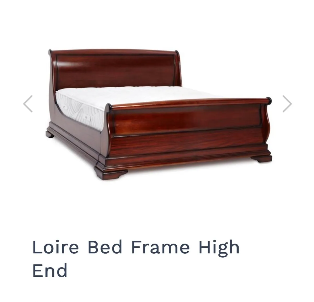 Sleigh bed and 2 lockers - Image 2