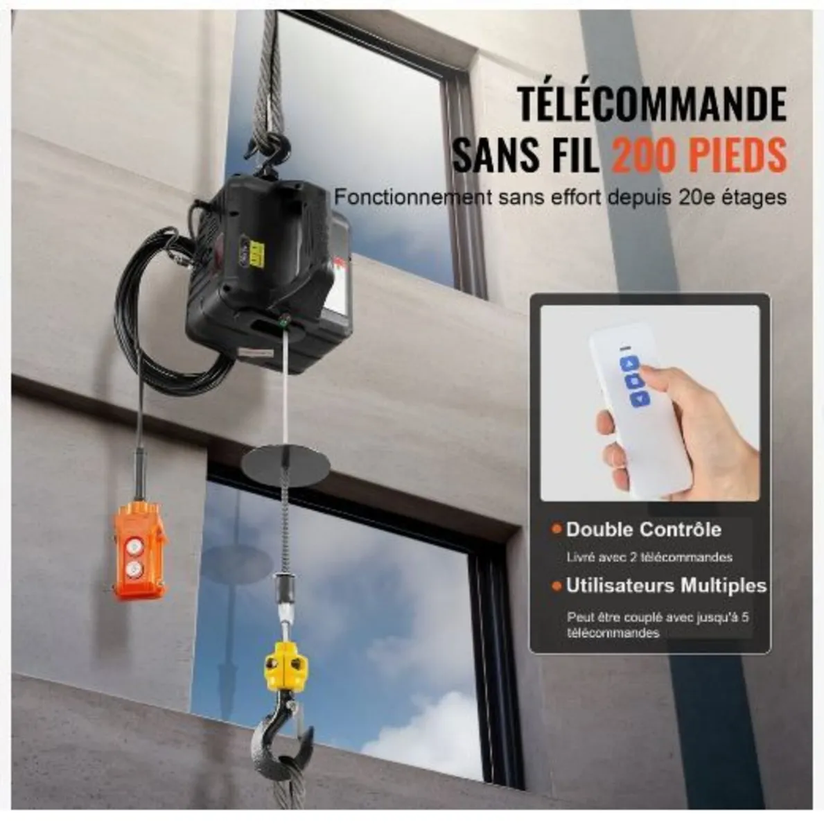 3-in-1 Portable Electric Hoist Winch 499 kg - Image 4