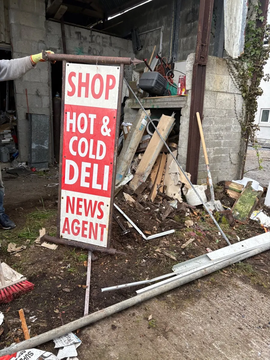 Vintage sign with iron frame - Image 3