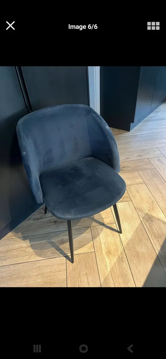 6 beautiful navy blue dining chairs kitchen chairs - Image 4