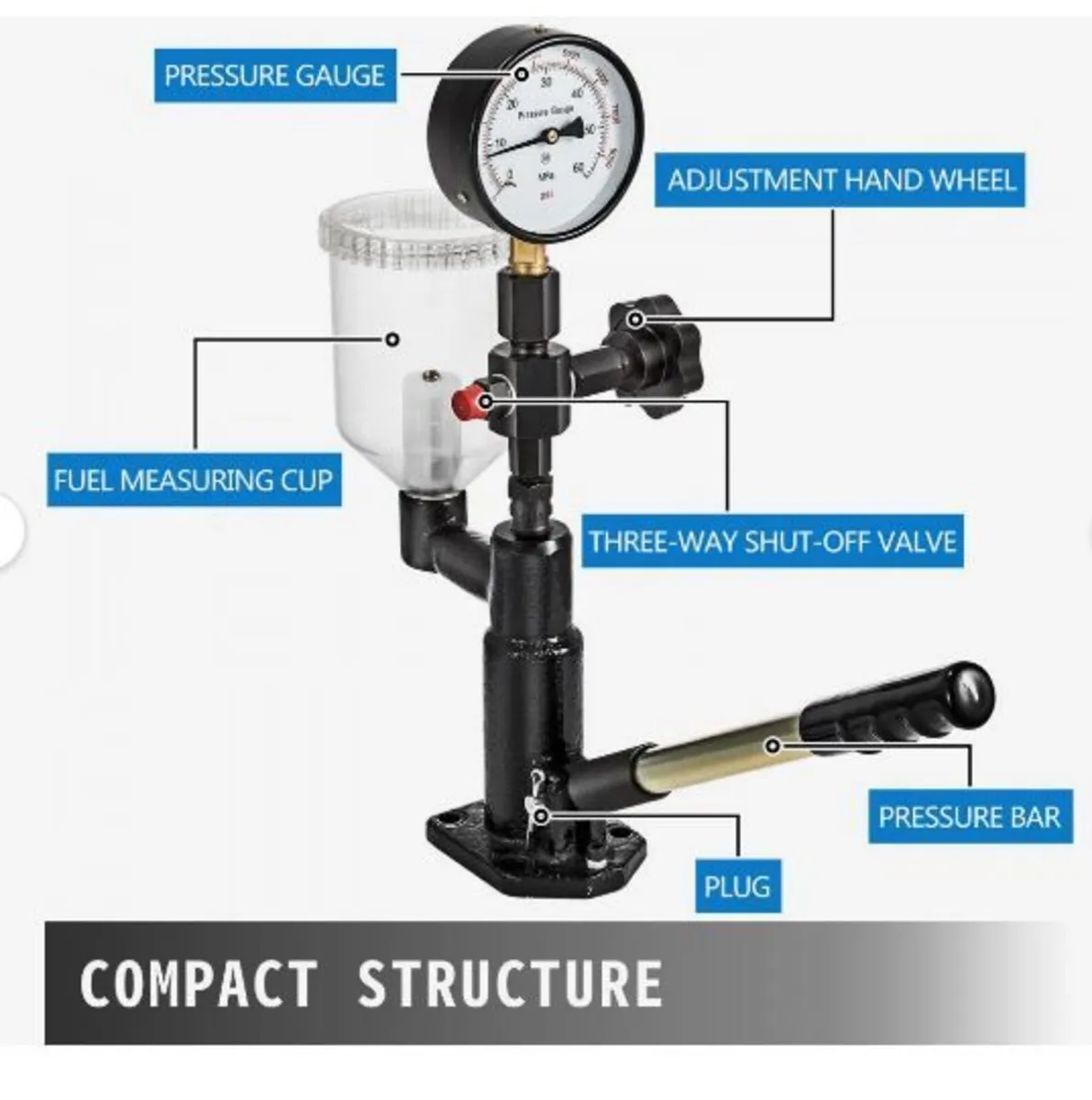 600 Bar Injector Tester 0.8L Fuel Pressure - Image 2