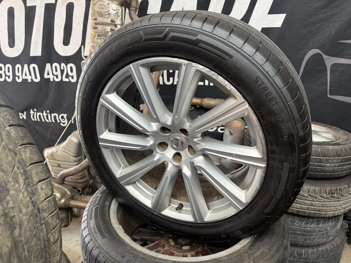 20 INCH VOLVO ALLOYS + TYRES VERY GOOD TYRES - Image 1