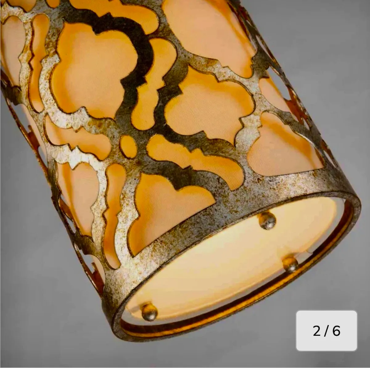 Arabella Gold Pendant lights x2 - Image 1