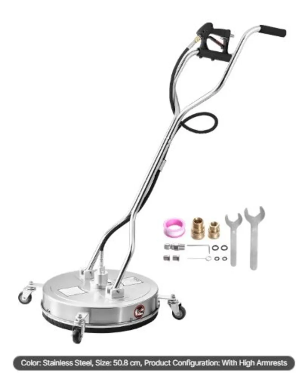 20" Pressure Washer Surface Cleaner, Stainless - Image 1