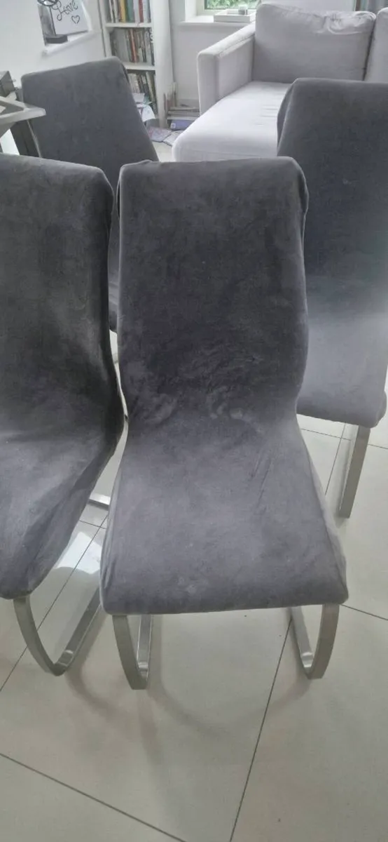 8 x grey kitchen chairs - Image 2