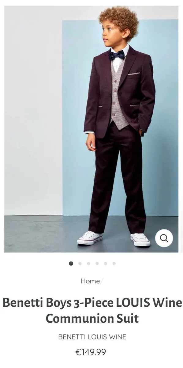 Benetti Wine Boys Suit 5 Piece Complate outfit. - Image 2