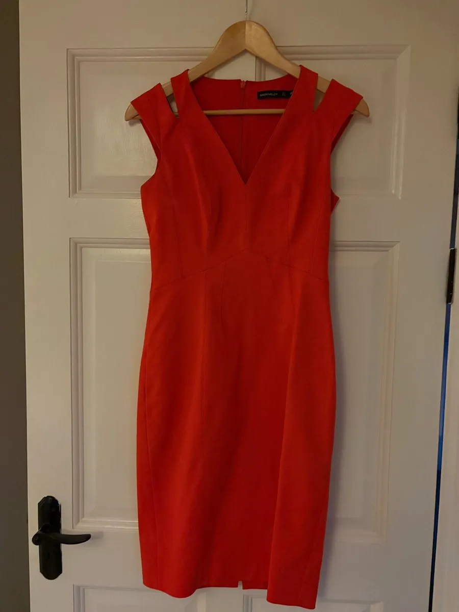 Karen millen orange knee length dress - Image 1