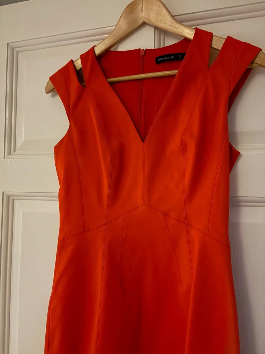 Karen millen orange knee length dress - Image 2