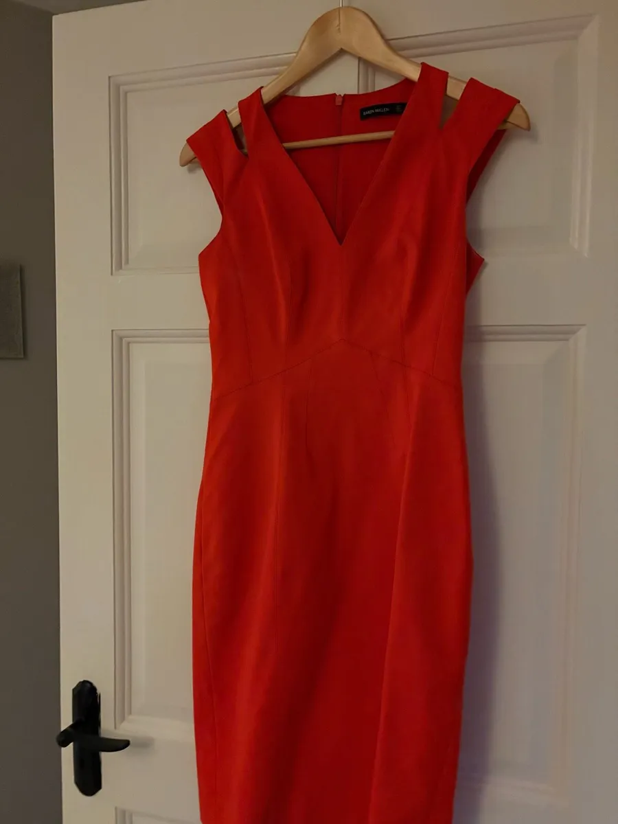 Karen millen orange knee length dress - Image 3