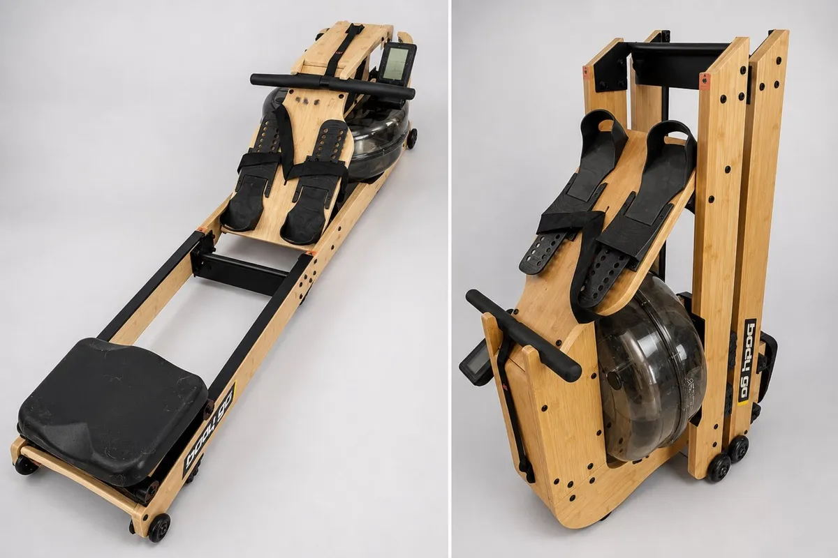Premium Wooden Water Rower - Like New
