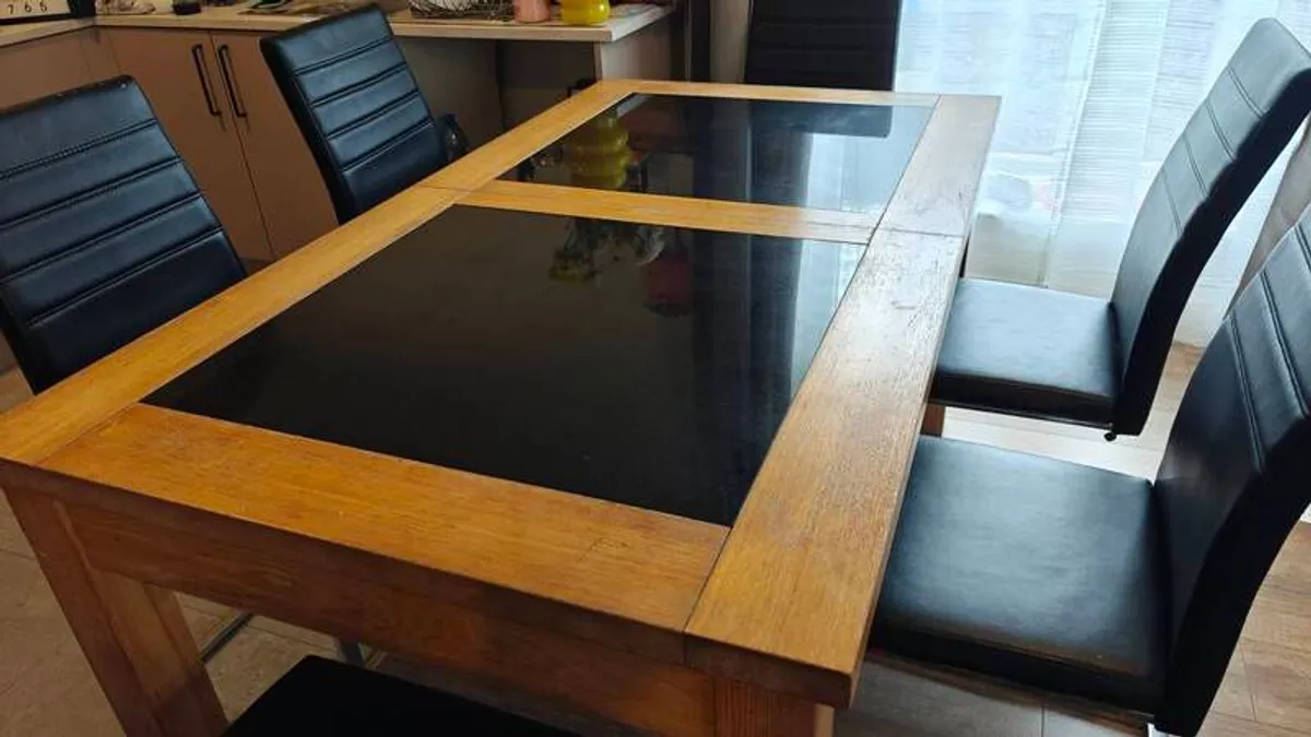Extending Dinning table & 6 Chairs - Image 1