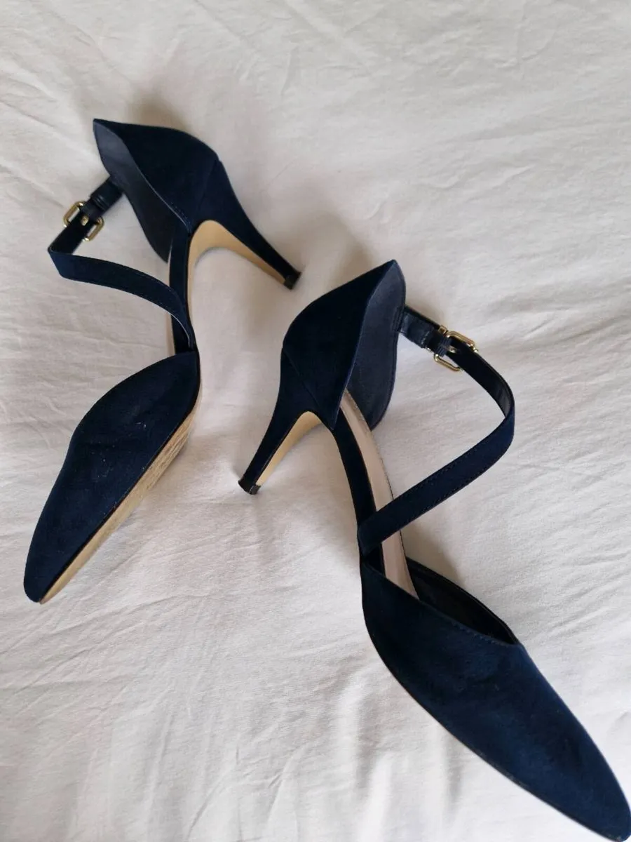 Carvela Navy Suedette Shoes - Image 3