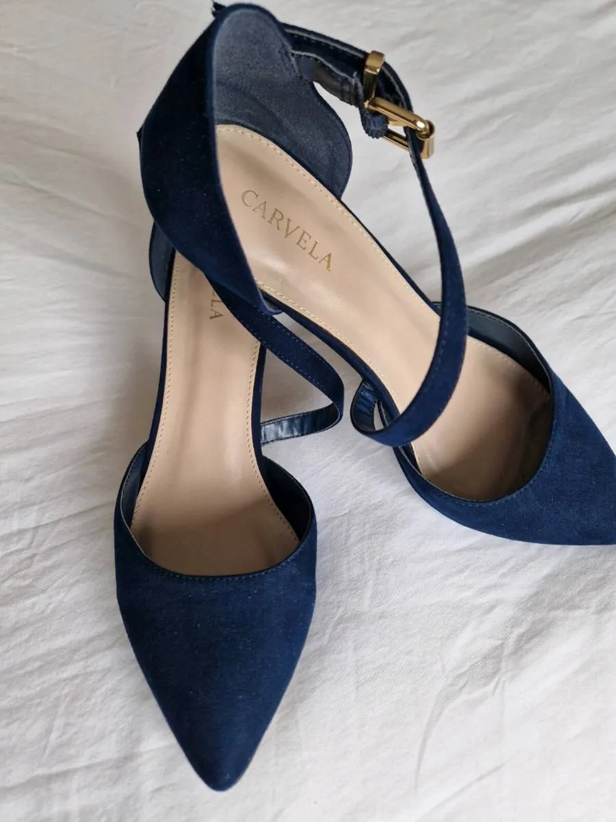 Carvela Navy Suedette Shoes - Image 1