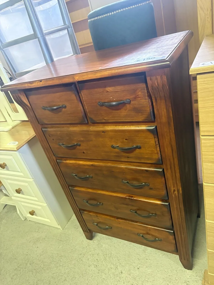 Hardwood wardrobe and 2chest to match - Image 4