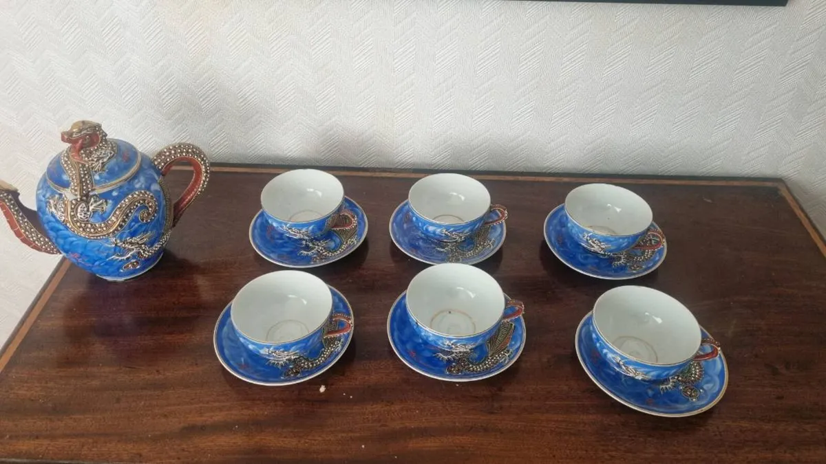 Vintage Kutani Dragonware Tea Set - Image 2
