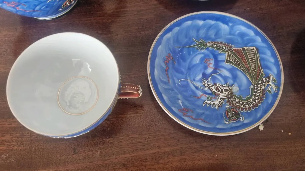 Vintage Kutani Dragonware Tea Set - Image 3