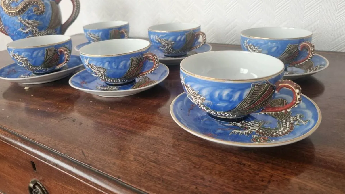 Vintage Kutani Dragonware Tea Set - Image 4