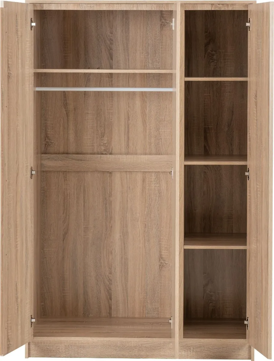 OAK 3 DOOR WARDROBES - Image 2