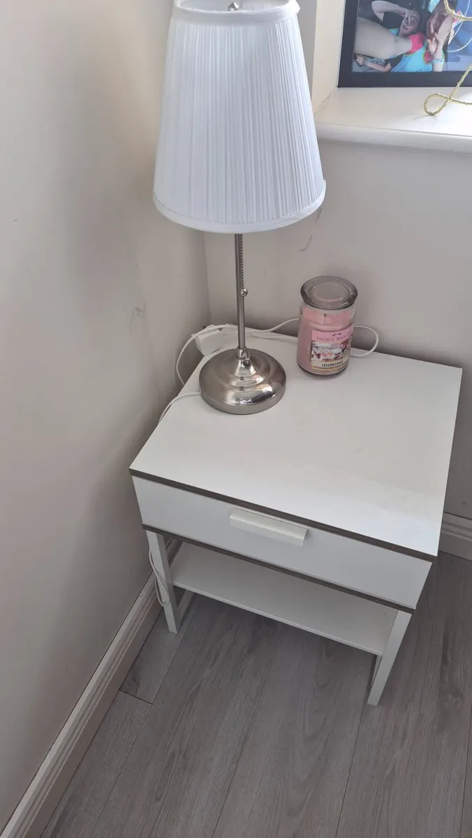Bedside cabinet and Lamp - Image 1
