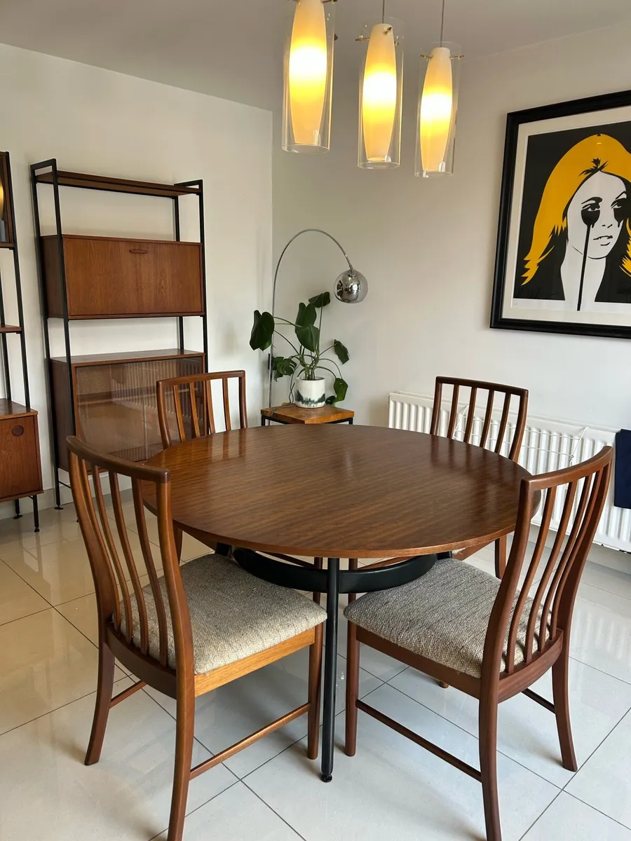 Mid century G plan and teak chair set - Image 2