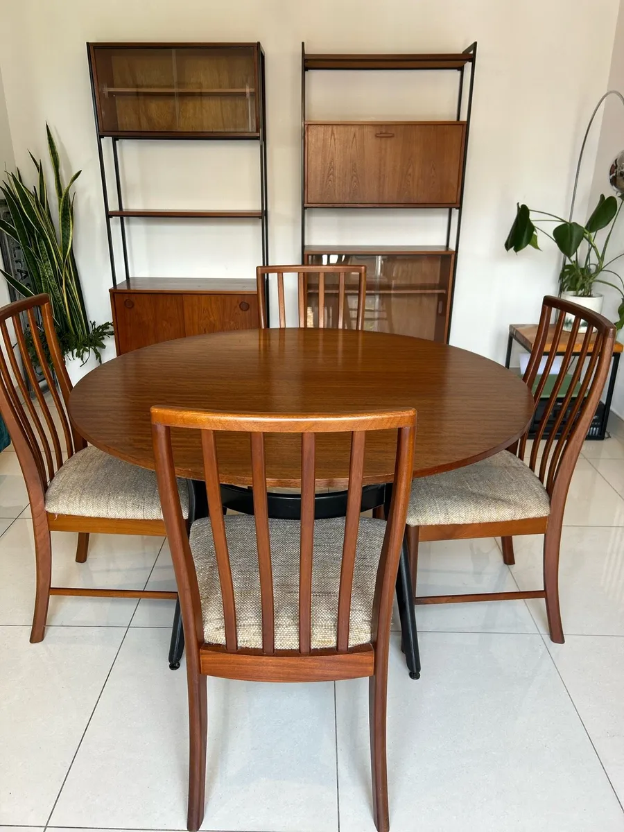 Mid century G plan and teak chair set - Image 3