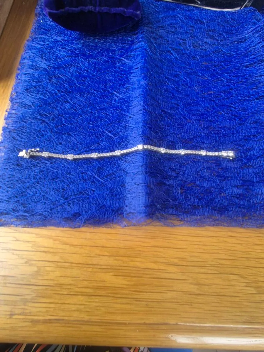 Silver tennis bracelet - Image 1