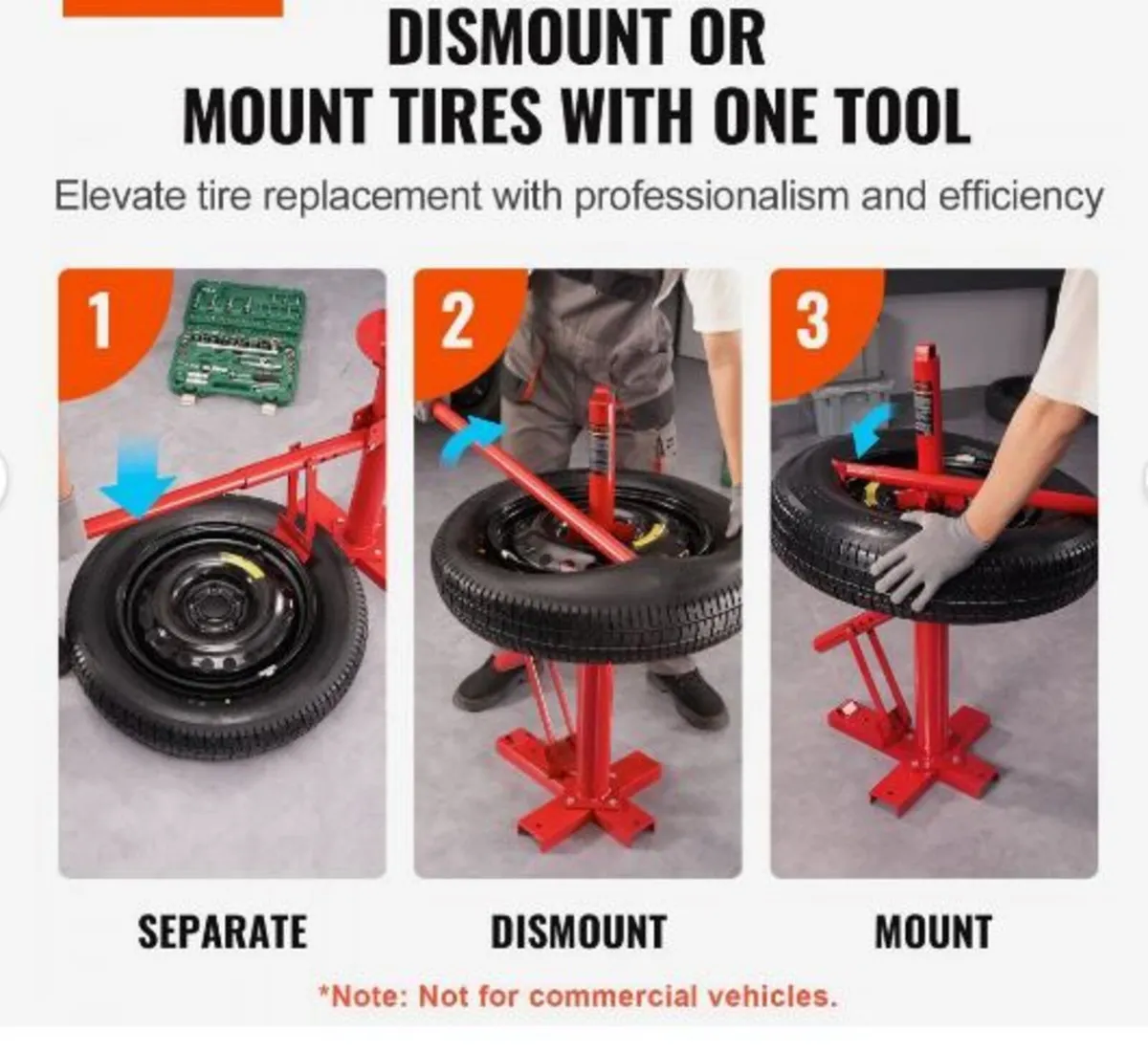 Portable Manual Tire Changer Bead Breaker Tool - Image 3