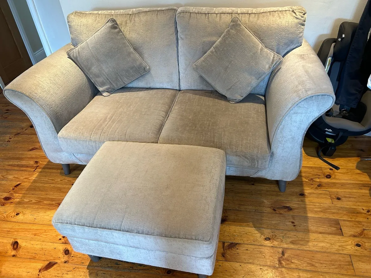Sofa and footstool - Image 2