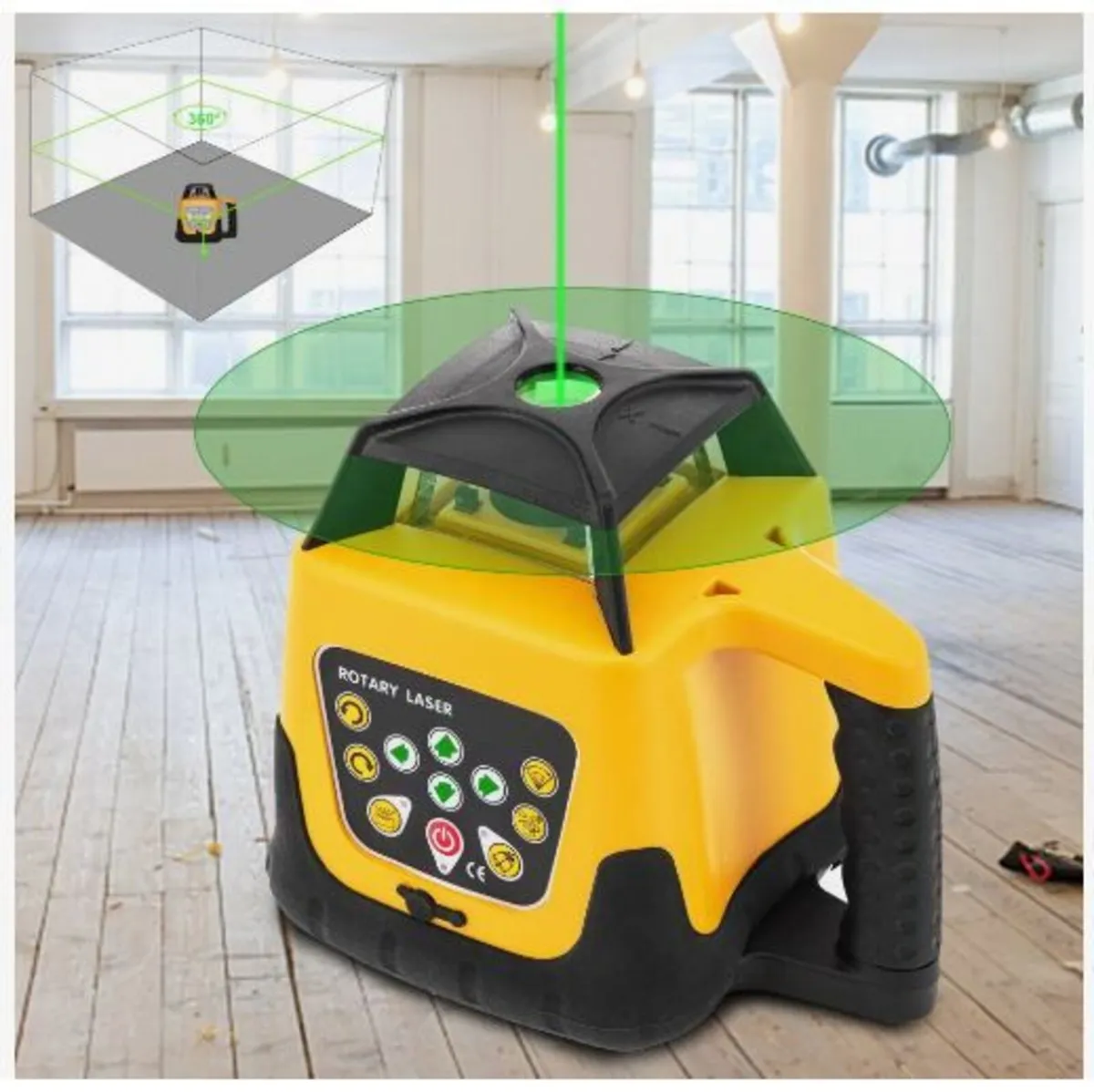 Rotary Green Laser Kit 500M+1.65M Aluminum - Image 3