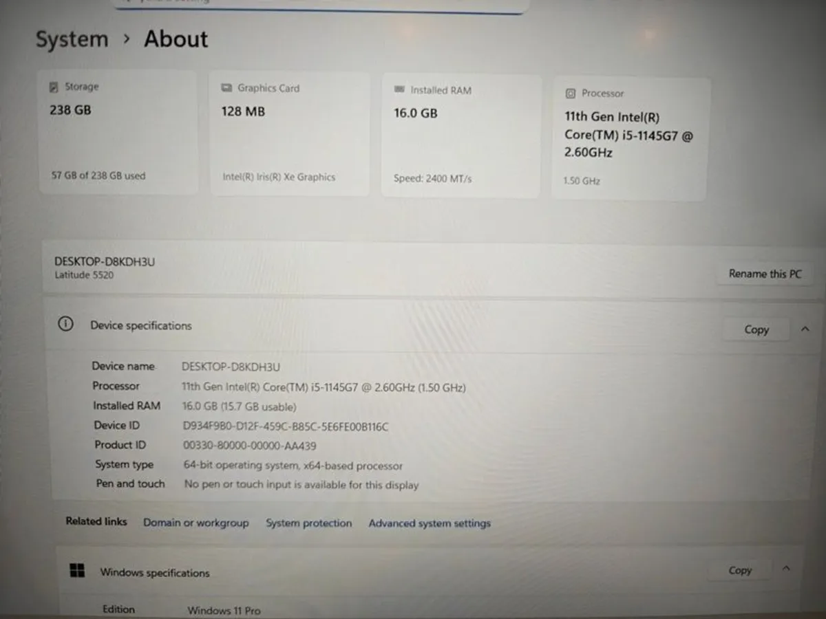 Dell Latitude 5520 Laptop | i5 (11th gen) | 16 GB - Image 4
