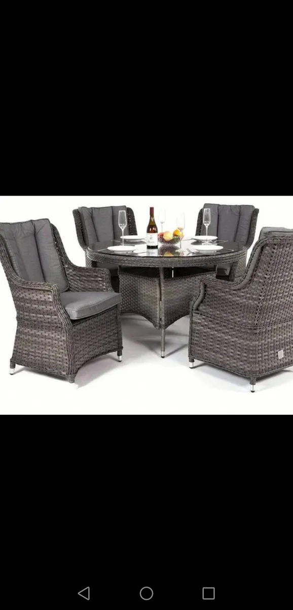 Brand New Dark Grey Rattan 4 Seater Garden Set - Image 4