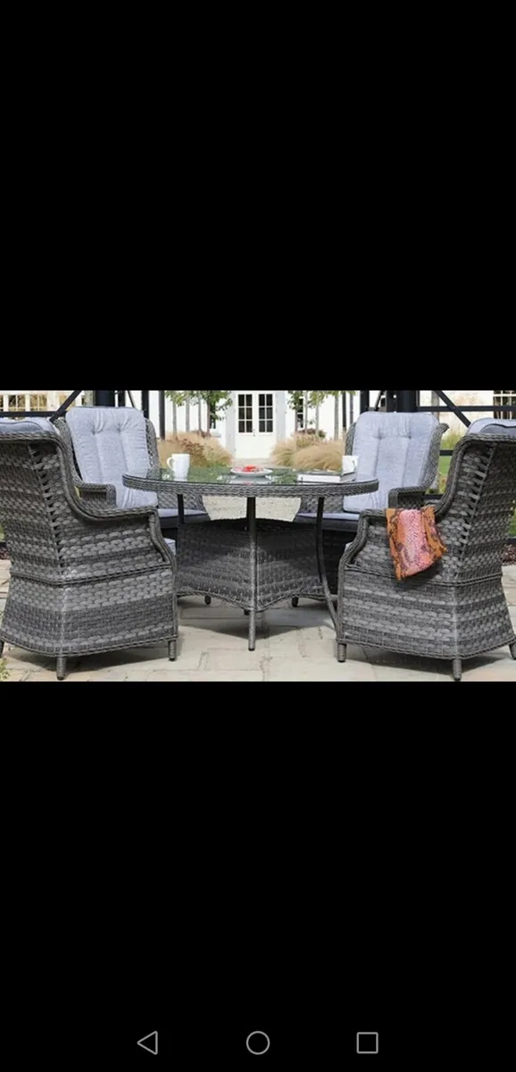 Brand New Dark Grey Rattan 4 Seater Garden Set - Image 2