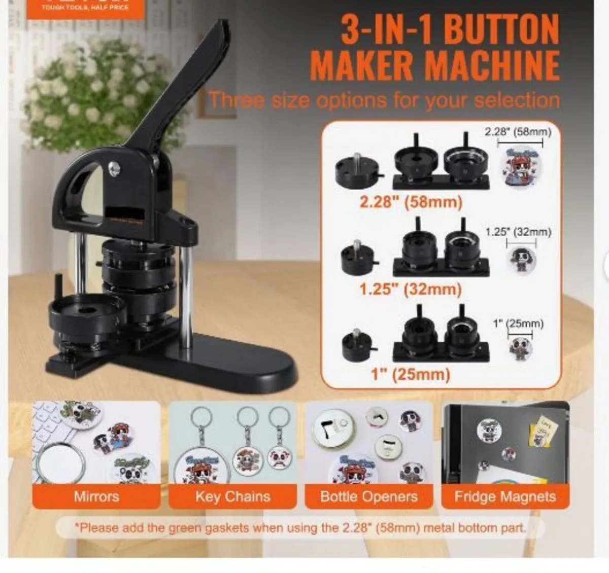 Button Maker Machine, 1/1.25/2.28 - Image 1