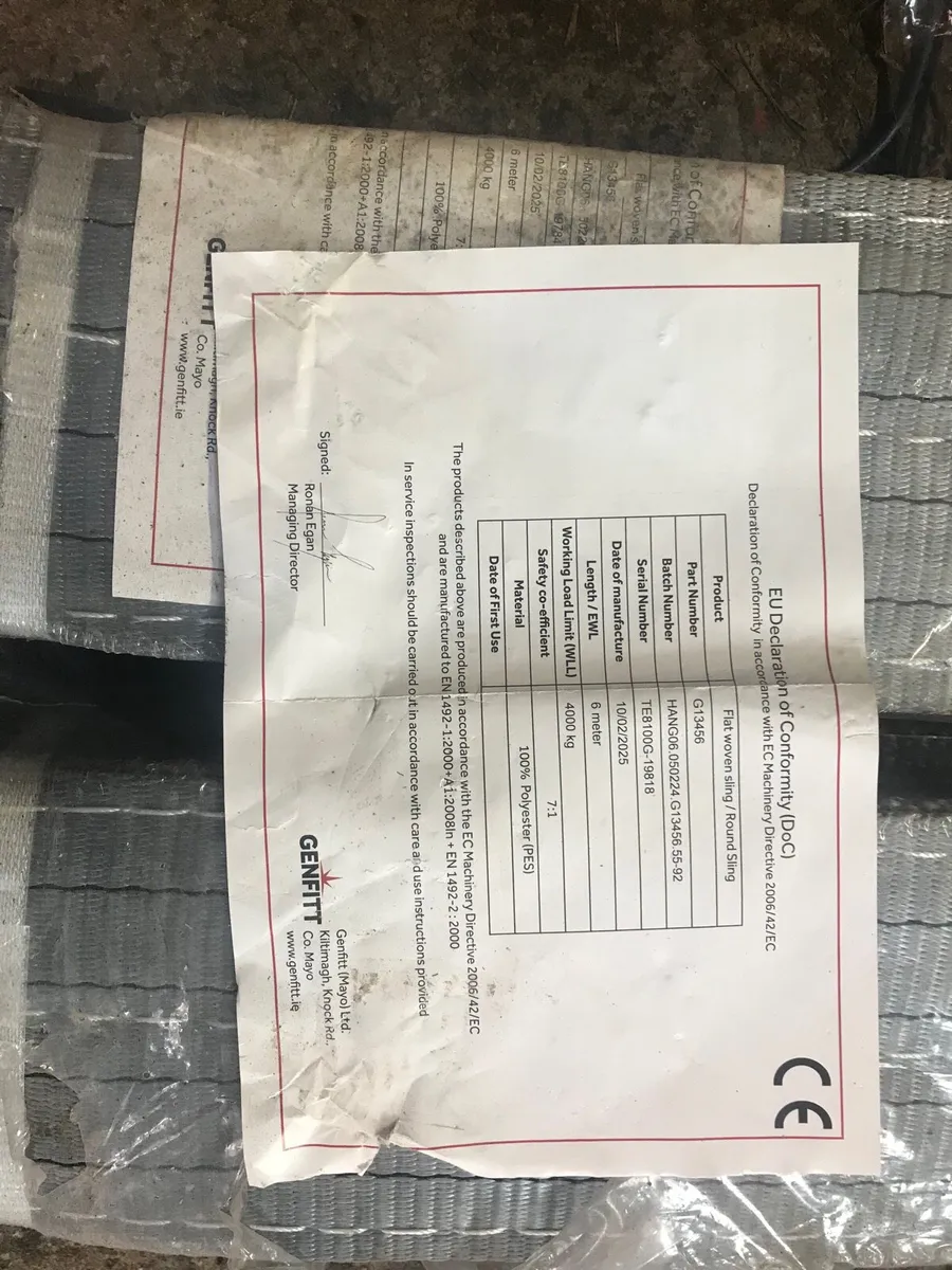 2 lifting strap for sale new 6 metre - Image 2