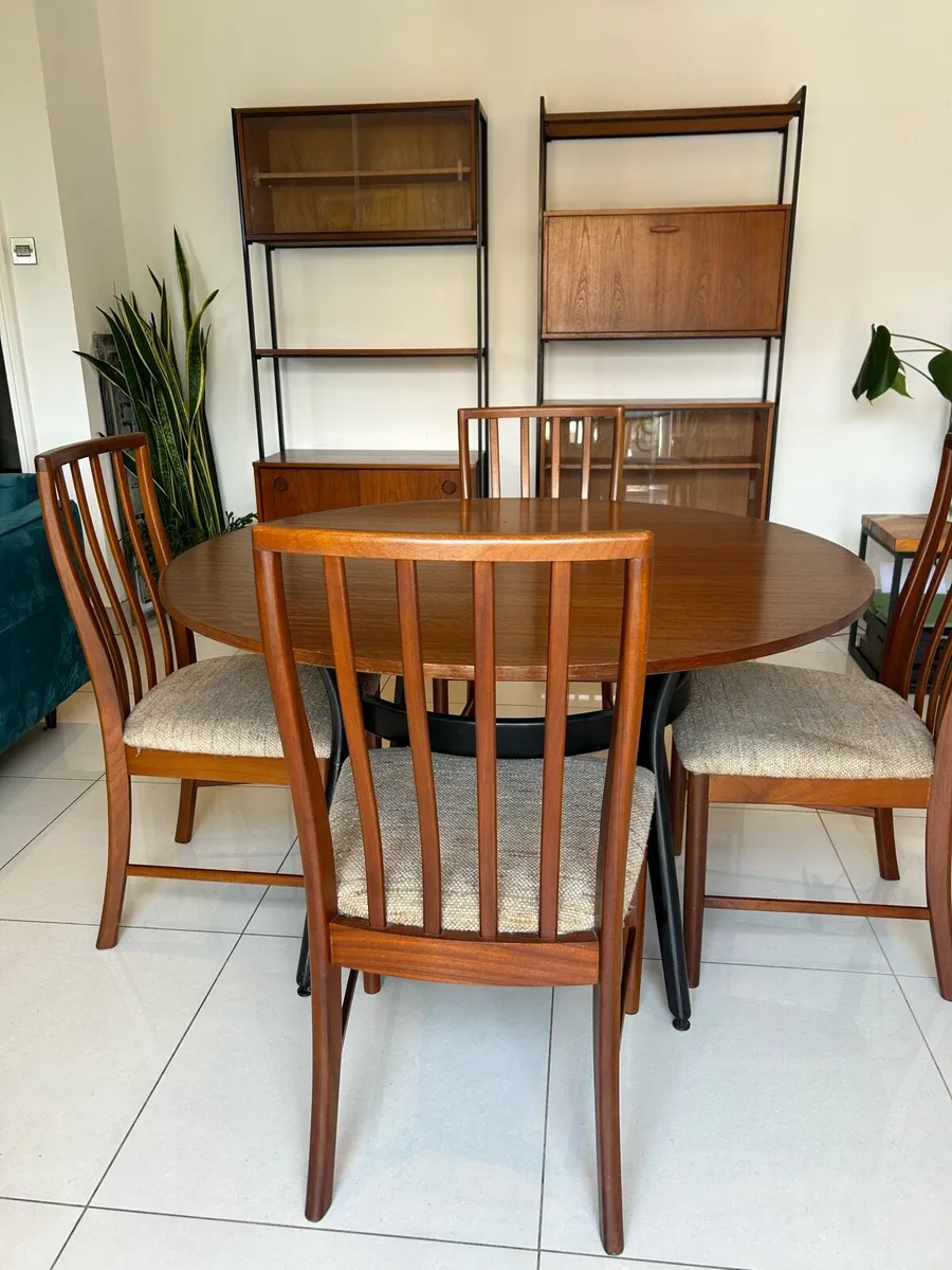 G Plan teak mid century dining table set - Image 2