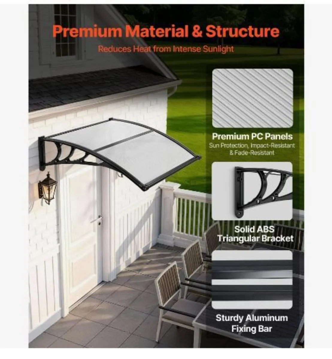 Awnings for Door Entrance, 38 x 40 in - Image 2