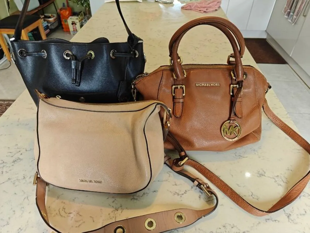 Three Michael Kors Leather Bags - Image 1
