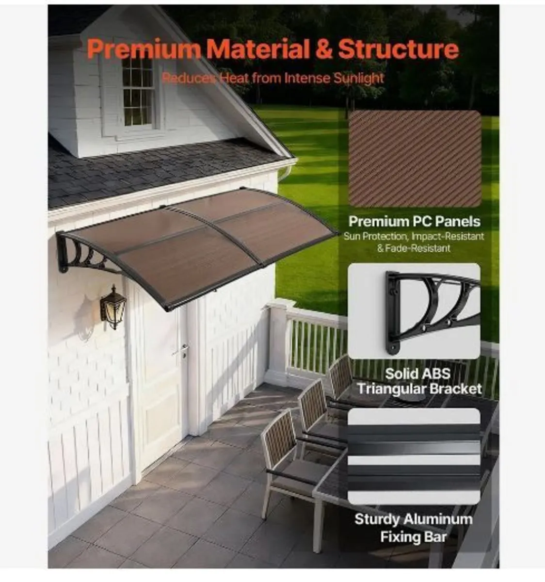 Awnings for Door Entrance, 38 x 78 in - Image 3