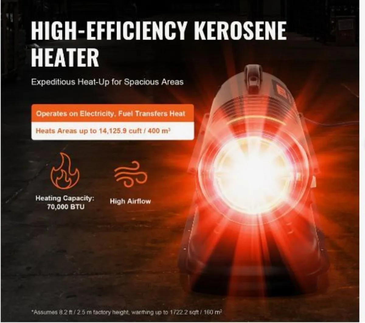 Kerosene/Diesel Forced Air Heater, 70000Btu - Image 2