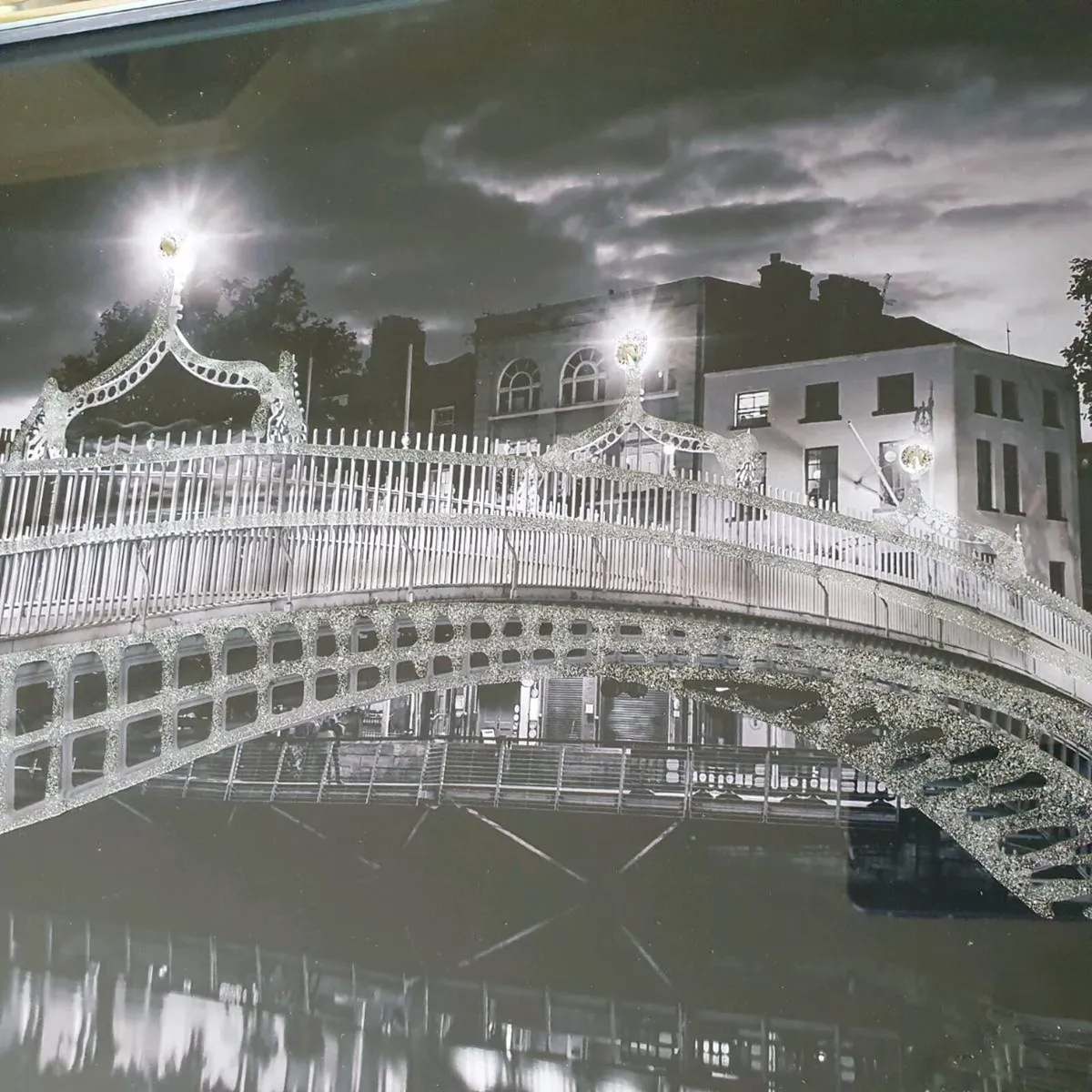 Mirror Framed Image Halfpenny Bridge - Image 2