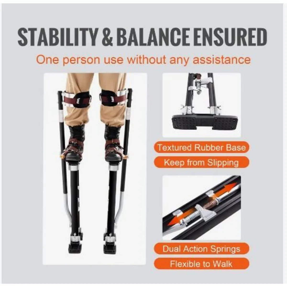 Drywall Stilts Aluminum Tool Stilts 61 cm-102 cm - Image 2