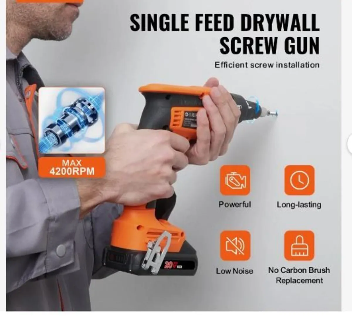 Drywall Screw Gun, 20V Max Drywall Screwgun - Image 2