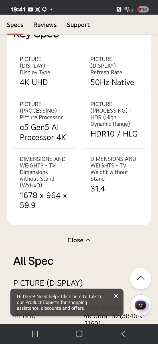 LG Led smart tv 75 inch - Image 4