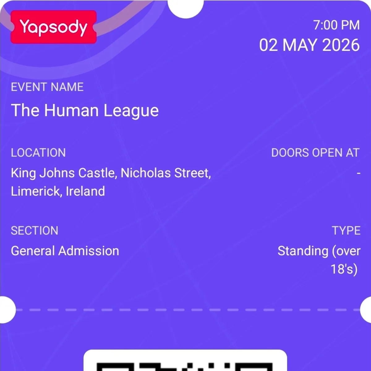 2 x Human League Tickets Limerick Sat 2-5-26 - Image 2